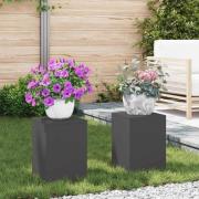 vidaXL Växtställningar 2 pcs Svart 24 x 24 x 35 cm Stål