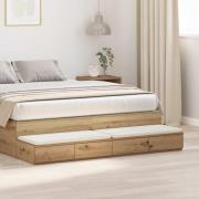 vidaXL Sänglådor artisan ek 160 x 36.5 x 16.5 cm Konstruerat trä