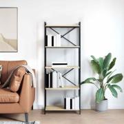 vidaXL Bokhylla Sonoma ek 60 x 30 x 153 cm Konstruerat trä