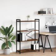 vidaXL Bokhylla Rökfärgad ek 80 x 30 x 118 cm Konstruerat trä