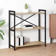 vidaXL Bokhylla Sonoma ek 80 x 30 x 83 cm Konstruerat trä