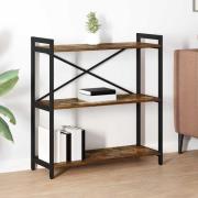 vidaXL Hyllsystem Rökt ek 80 x 30 x 85 cm Konstruerat trä