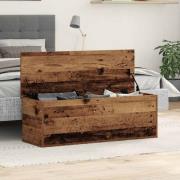 vidaXL Förvaringslåda Gammalt trä 102 x 35 x 35 cm Konstruerat trä
