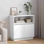 vidaXL Sideboard med LED Vit 71 x 34.5 x 75 cm Konstruerat trä
