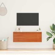 vidaXL Väggskåp med hylla Vaxbrun 100 x 30 x 35 cm Massiv furu