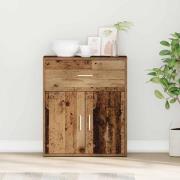 vidaXL Sideboard med låda Gammalt trä 60 x 31 x 70 cm Konstruerat trä