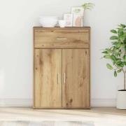 vidaXL Sideboard med låda artisan ek 79 x 38 x 80 cm Konstruerat trä