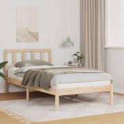 vidaXL Sängram med huvudgavel Brun 80 x 200 cm Massiv furu