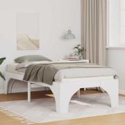 vidaXL Sängram Vit 90 x 200 cm Massiv furu