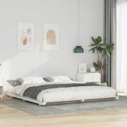vidaXL Sängram Vit 180 x 200 cm Massiv furu