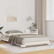 vidaXL Sängram Vit 75 x 190 cm Massiv furu