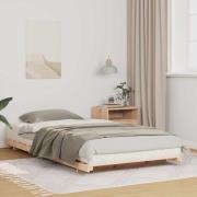 vidaXL Sängram Brun 80 x 210 cm Massiv furu