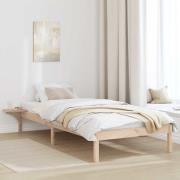 vidaXL Sängram Naturfärg 75 x 190 cm Massiv furu