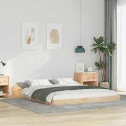 vidaXL Sängram Brun 160 x 220 cm Massiv furu