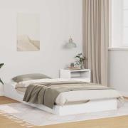 vidaXL Sängram Vit 100 x 200 cm Massiv furu