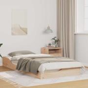 vidaXL Sängram Brun 80 x 200 cm Massiv furu