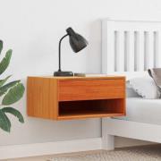 vidaXL Sängbord med låda 2 pcs Vaxbrun 50 x 32,5 x 24 cm Massiv furu