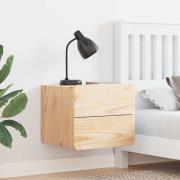 vidaXL Sängbord med låda Brun 39 x 34 x 33 cm Massiv furu