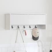 vidaXL Väggmonterad Klädhängare Vit 80 x 20 x 30 cm Konstruerat trä