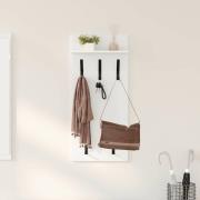vidaXL Väggmonterad Klädhängare Vit 90 x 40 x 10 cm Konstruerat trä
