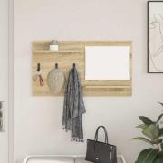 vidaXL Väggmonterad Klädhängare med hylla Sonoma ek 90 x 10 x 50 cm