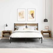 vidaXL Nattduksbord artisan ek 40 x 40 x 30 cm Konstruerat trä