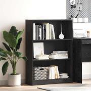vidaXL Bokhylla Svart ek 80 x 24 x 109 cm Konstruerat trä