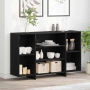 vidaXL Sideboard Svart Ek 120 x 30 x 75 cm Konstruerat trä