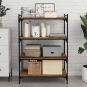 vidaXL Bokhylla Bräda 4 pcs Brun 80 x 40 x 1.5 cm Konstruerat trä
