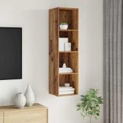 vidaXL TV-skåp Gammalt trä 37 x 37 x 142.5 cm Konstruerat trä