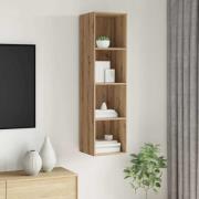 vidaXL Väggmonterad TV-bänk Väggmonterad artisan ek 37 x 37 x 142.5 cm