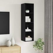 vidaXL TV-skåp Svart ek 37 x 37 x 142.5 cm Konstruerat trä