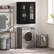 vidaXL Sideboard Svart Ek 69,5 x 34 x 90 cm Konstruerat trä