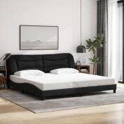 vidaXL Bed Frame without Mattress "Hvar" Black 200x200 cm Fabric