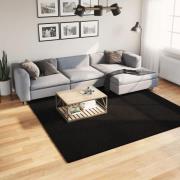 vidaXL Mjuk matta HUARTE med kort lugg tvättbar svart 240x240 cm