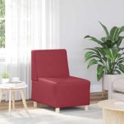 vidaXL | Modulsofa utan armstöd | Vinröd 55 x 74 x 82 cm Konstläder