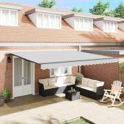 vidaXL Markis Antracit 4 × 3,5 m Metall