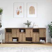 vidaXL Skåp 3 pcs artisan ek 180 x 35 x 70 cm Konstruerat trä