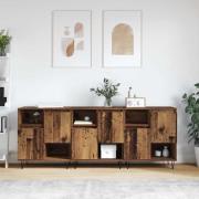 vidaXL Sideboard 3 pcs Gammalt trä 60 x 35 x 70 cm