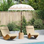 vidaXL Balinesisk Parasol Kräm (180-190) x 260 cm
