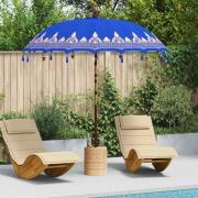 vidaXL Balinesisk Parasol Blå (210-220) x 260 cm