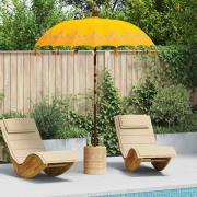 vidaXL Balinesisk Parasol Gul 185 x 185 x 260 cm Bomull