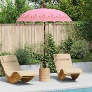 vidaXL Balinesisk Parasol Rosa (180-190) x 260 cm