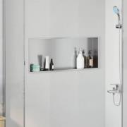 vidaXL Dusch Nisch Silver 75 x 30 x 9,5 cm Rostfritt stål