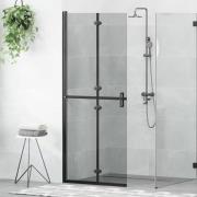 vidaXL Walk-In duschvägg Svart 90 x 6.5 x 190 cm