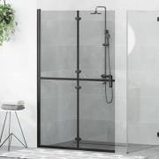vidaXL Walk-In duschvägg Svart 120 x 6,5 x 190 cm