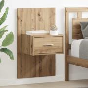 vidaXL Sängskåp 2 pcs artisan ek 48.5 x 32.5 x 80 cm Konstruerat trä