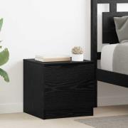 vidaXL Sängskåp 2 pcs Svart Ek 40 x 39 x 40 cm Konstruerat trä