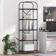 vidaXL Hyllsystem Svart ek 60 x 30 x 183 cm Konstruerat trä