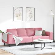 vidaXL Vardagsrumsoffa Rosa 250 x 77 x 76 cm